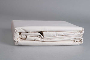 Sleep & Beyond Organic Percale Duvet Cover Set - Ivory Color