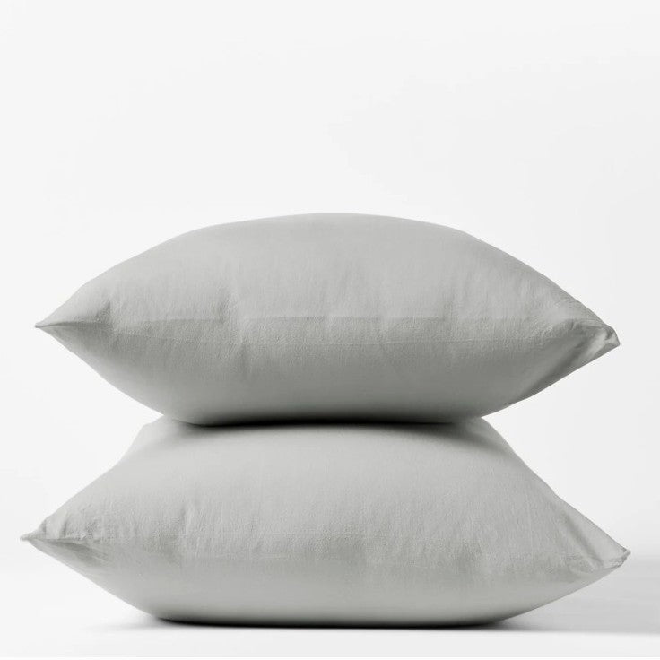 Coyuchi Crinkled Percale Pillowcase Set