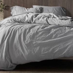 Coyuchi Crinkled Percale Pillowcase Set