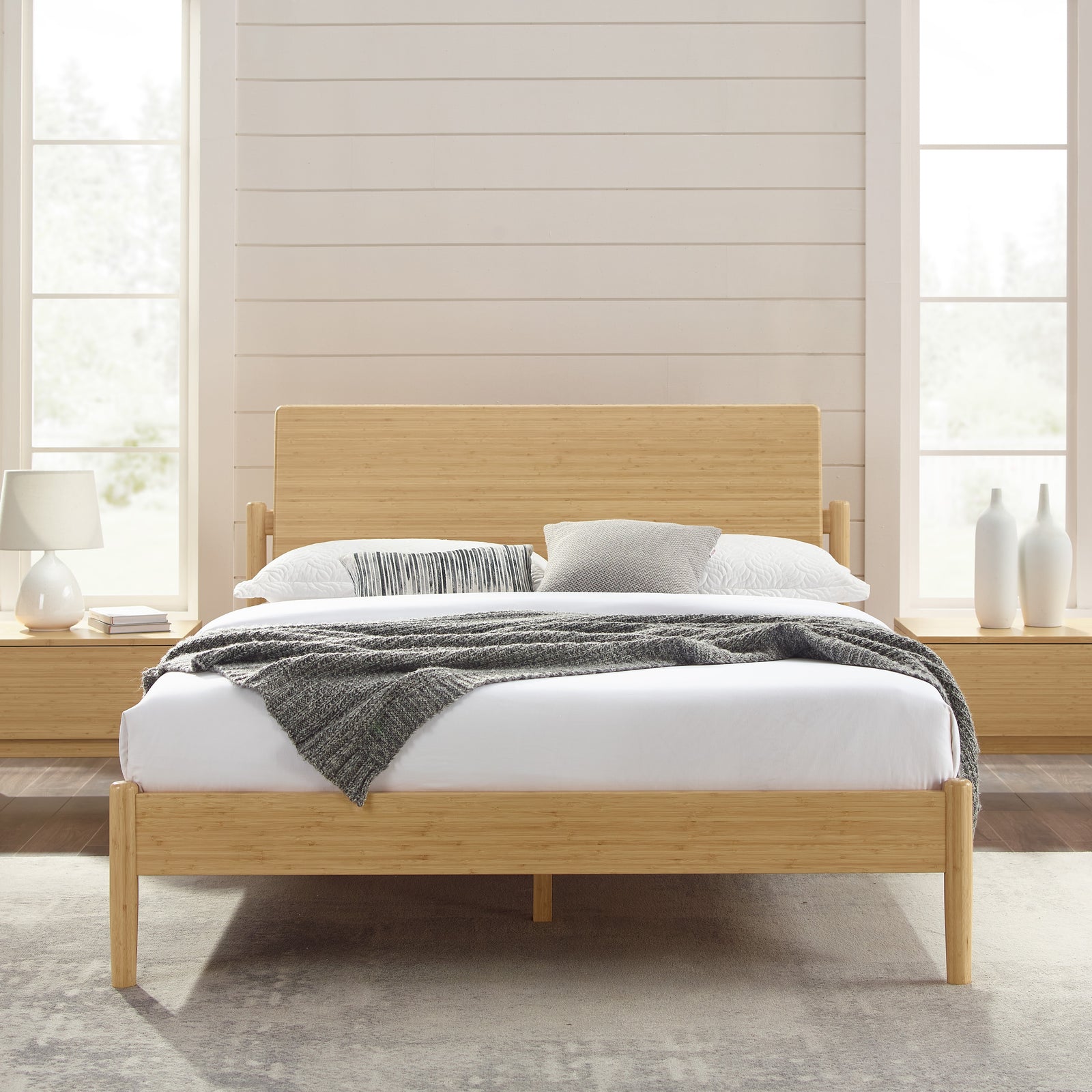 Greenington Monterey Queen Panel Platform Bed, Wheat