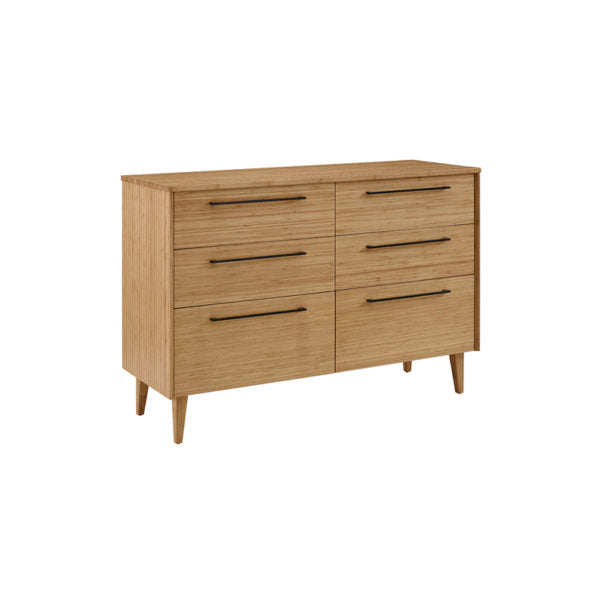 modern organic dresser Greenington Sienna Caramelized Six Drawer Double Dresser