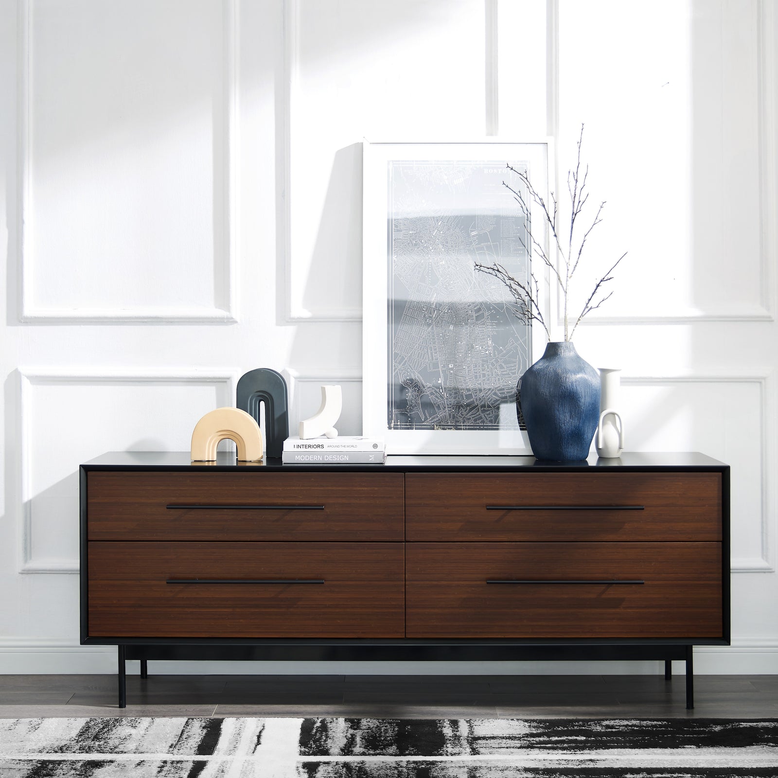 Greenington Park Avenue 4-Drawer Dresser, Ruby