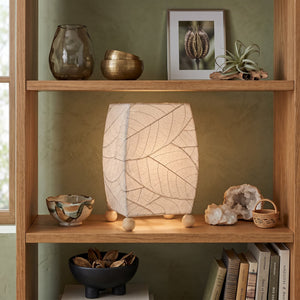 Eangee Mini Square Cocoa Leaf Table Lamp