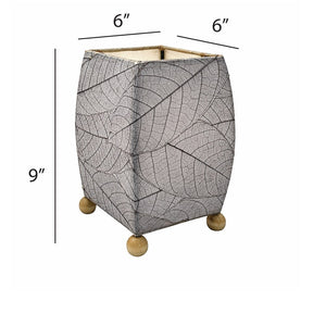 Eangee Mini Square Cocoa Leaf Table Lamp