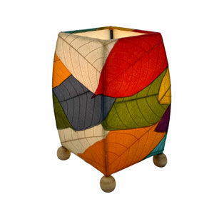 Eangee Mini Square Cocoa Leaf Table Lamp