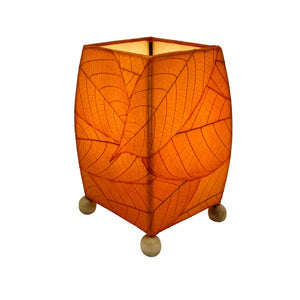 Eangee Mini Square Cocoa Leaf Table Lamp