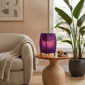 Eangee Mini Square Cocoa Leaf Table Lamp