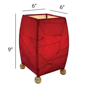 Eangee Mini Square Cocoa Leaf Table Lamp