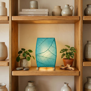Eangee Mini Square Cocoa Leaf Table Lamp