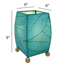 Eangee Mini Square Cocoa Leaf Table Lamp