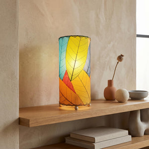 Eangee 12 Inch Cocoa Leaf Cylinder Lamp