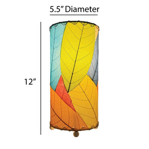 Eangee 12 Inch Cocoa Leaf Cylinder Lamp