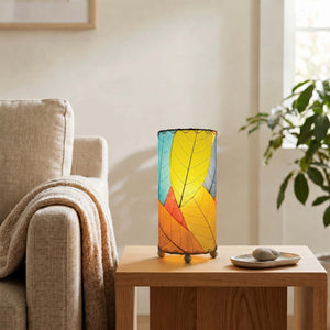 Eangee 12 Inch Cocoa Leaf Cylinder Lamp