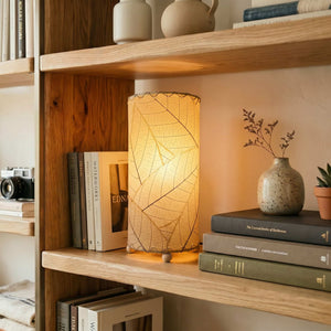 Eangee 12 Inch Cocoa Leaf Cylinder Lamp