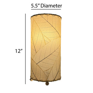Eangee 12 Inch Cocoa Leaf Cylinder Lamp