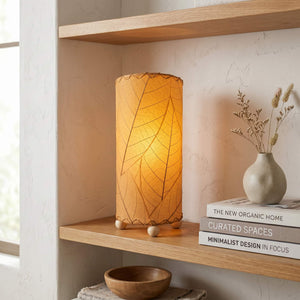 Eangee 12 Inch Cocoa Leaf Cylinder Lamp
