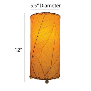 Eangee 12 Inch Cocoa Leaf Cylinder Lamp