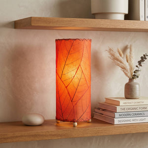 Eangee 12 Inch Cocoa Leaf Cylinder Lamp