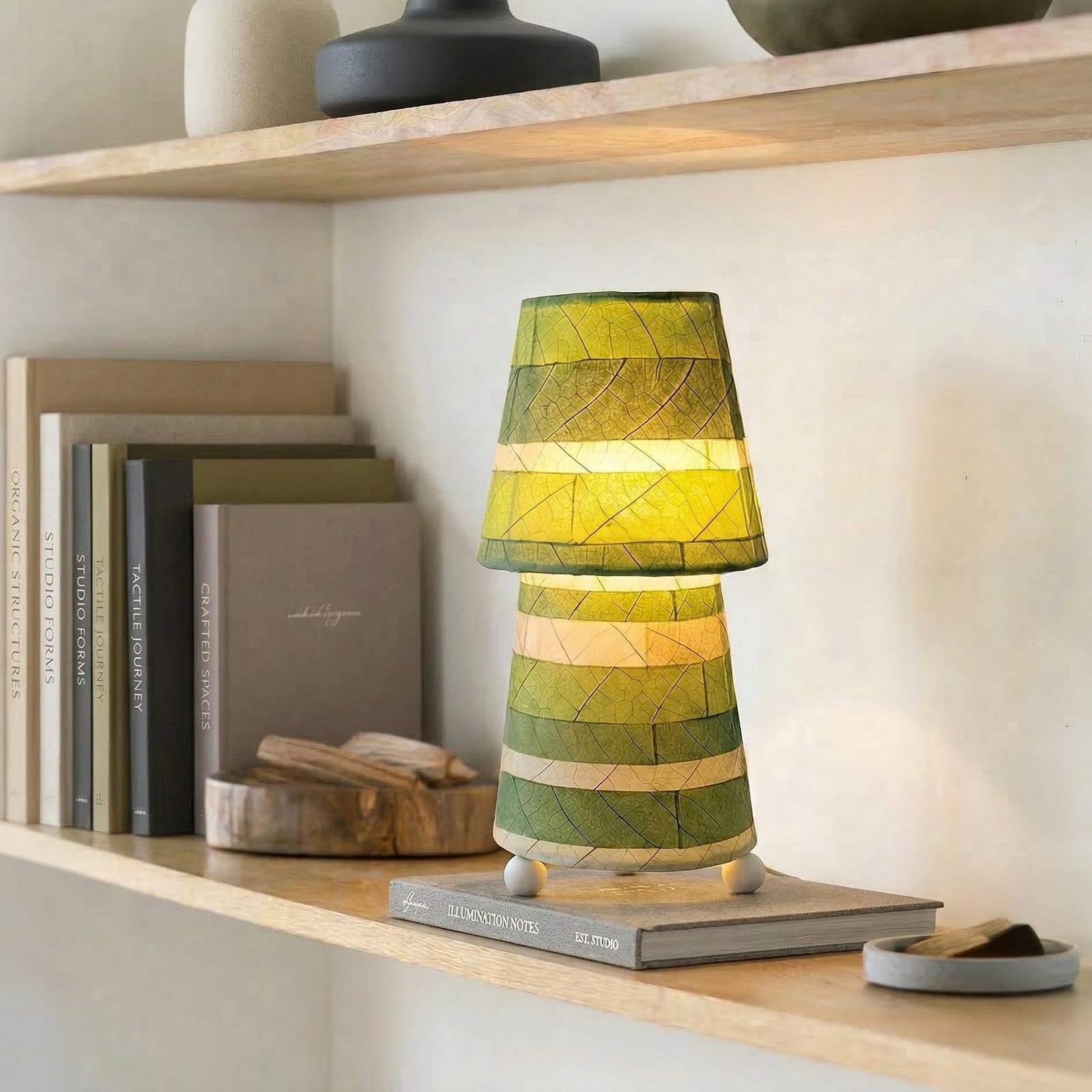 Eangee Striped Tapered Table Lamp
