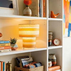Eangee Striped Mushroom Table Lamp