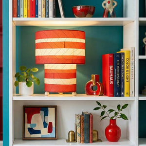 Eangee Striped Mushroom Table Lamp
