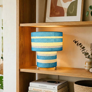 Eangee Striped Mushroom Table Lamp