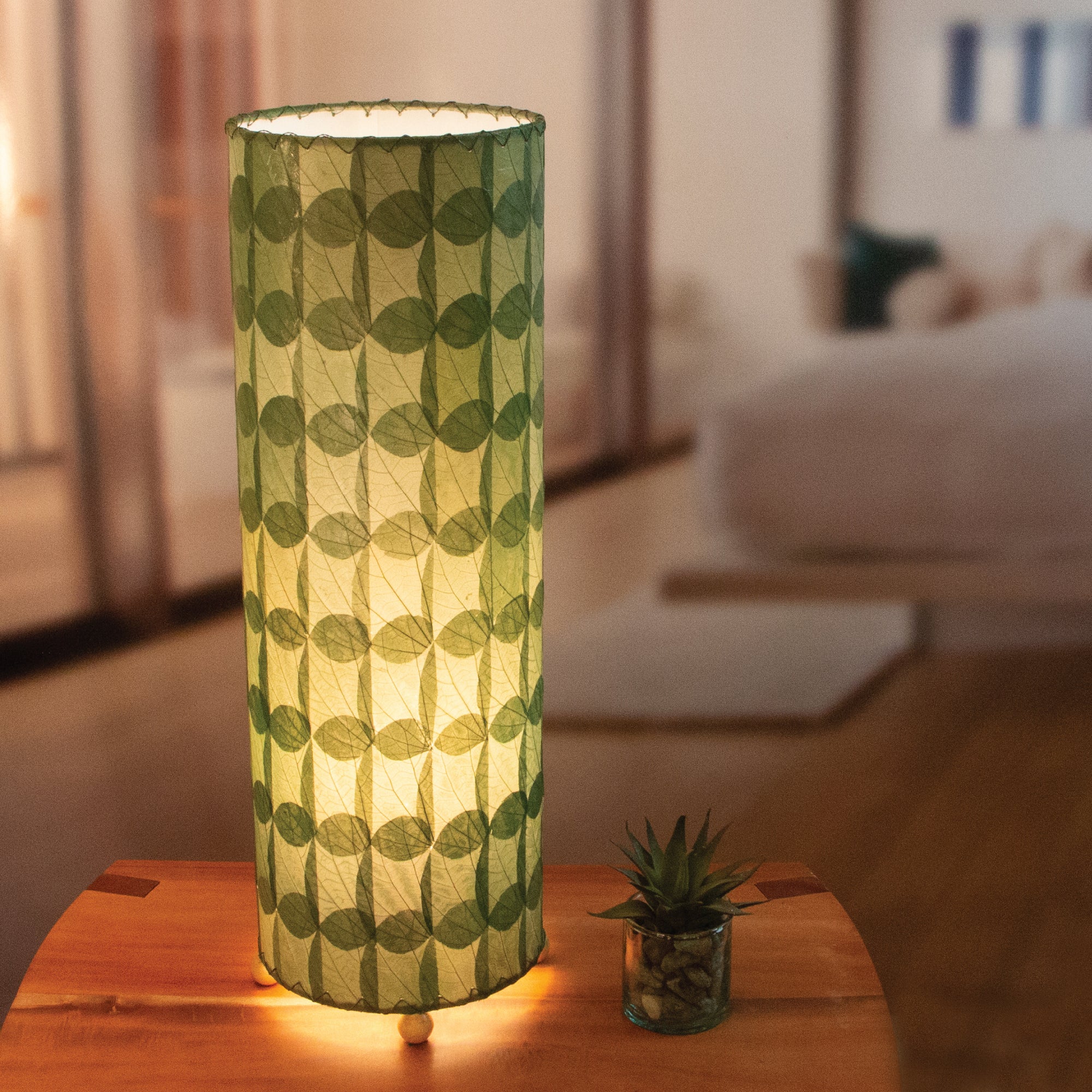 Eangee 24" Alibangbang Leaf Cylinder Table Lamp