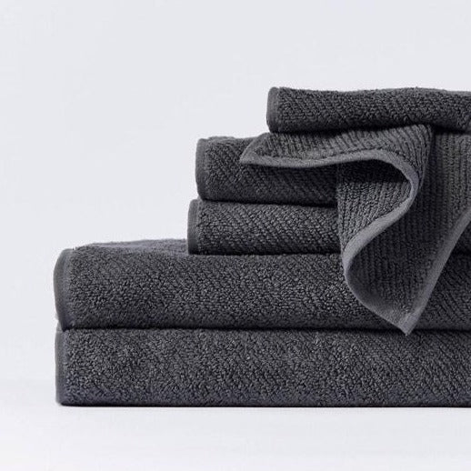 Certified Organic Cotton 6-Piece Bath Towel Set - Dark Gray