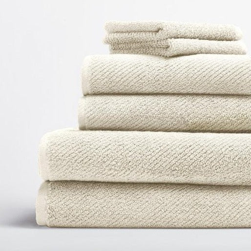 Coyuchi Air Weight Organic 6 Piece Towel Set, Alpine White