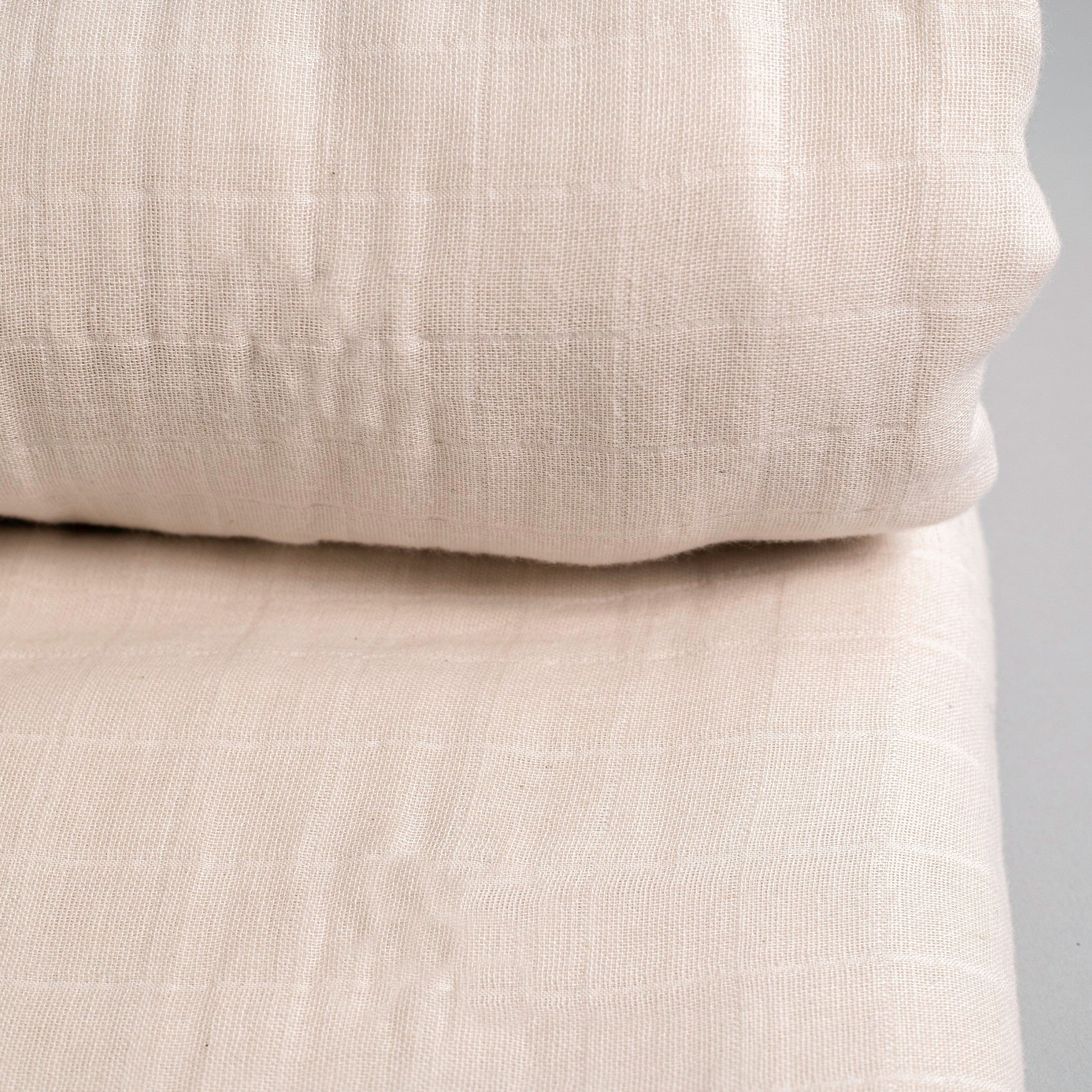 Cotton Muslin Bedspread - Beige - Home All