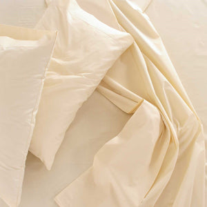 Sleep & Beyond Organic Cotton Sateen Sheet Set (18") - Ivory Color