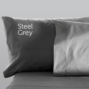 Sleep & Beyond Organic Cotton Sateen Sheet Set (18") - Steel Grey Color